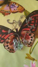 Collana charm cuore Best e cavallo nuova