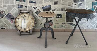 Lotto Dialma Brown sgabello-tavolino-orologio