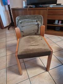 4  sedie vero legno da riparare 