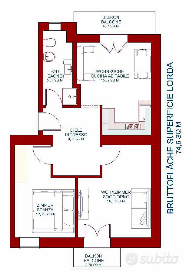 Apartment in Bolzano - Bozen, Europa-Novacella - Europa-Neustift - Vista 2