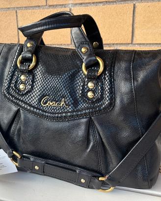 Borsa Coach in morbida Pelle e Cocco
