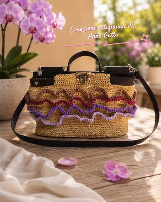 borsa in rafia prototipo fendi