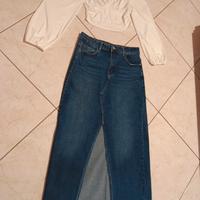 Set gonna di jeans + maglia/top