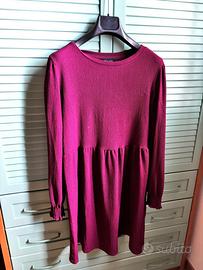 Vestito donna bordeaux taglia 38