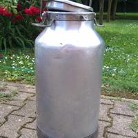 Bidone del latte 40L in alluminio con coperchio