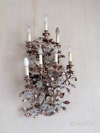 Applique floreale vintage a 7 luci