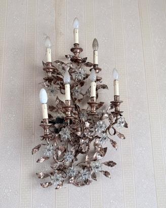 Applique floreale vintage a 7 luci