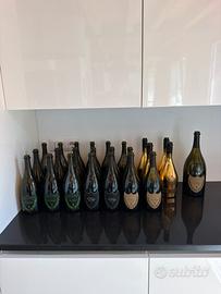 collezziome bottiglie vuote champagne