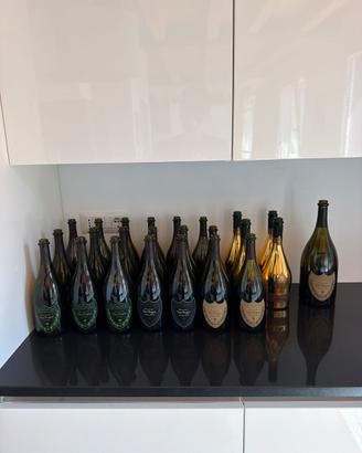 collezziome bottiglie vuote champagne