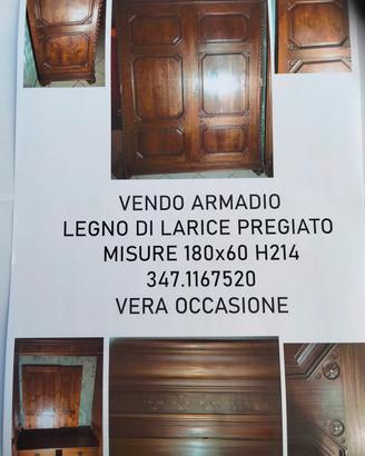 guardaroba in legno di larice 