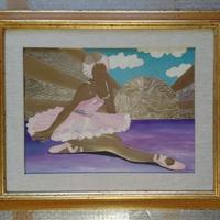 Quadro, SMALTI e INCISIONE - Ballerina con tutù.
