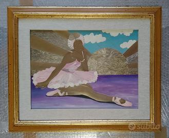 Quadro, SMALTI e INCISIONE - Ballerina con tutù.