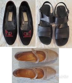 3 paia scarpe sandali donna pelle