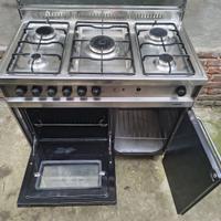 Cucina GAS LOFRA Inox 5 Fuochi e Forno Acciaio 90