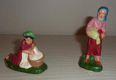 2 statuine Presepe terracotta - vintage - anni 70