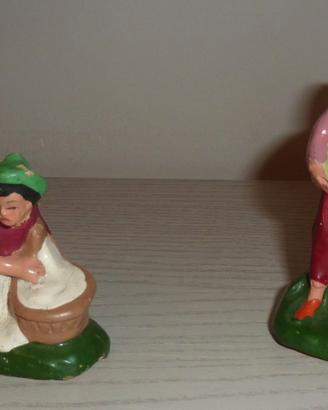 2 statuine Presepe terracotta - vintage - anni 70