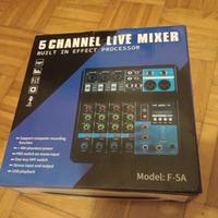 MIXER MUSICA CON PROCESSORE MUSICALE E CHIAVE USB