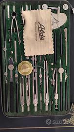 Set da disegno tecnico vintage Alda Reißzeug