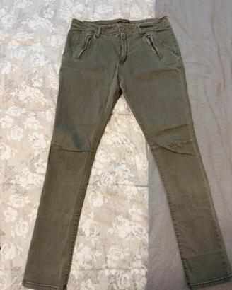 Pantaloni Skinny Nuna Lie Verde Militare