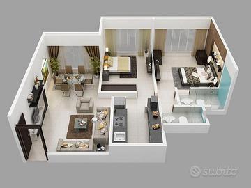 Trilocale ad Abbadia Lariana con posto auto