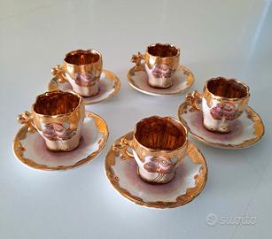 Set di 5 tazzine vintage Adamo Gold Collection