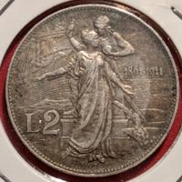 2 Lire 1911 Cinquantenario Regno d'Italia