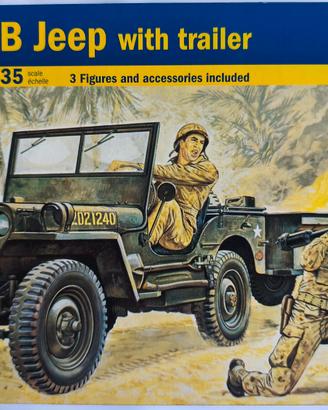Willys MB Jeep con rimorchio scala 1:35 ITALERI 