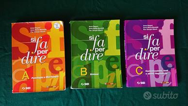 3 libri scuola SI FA PER DIRE
