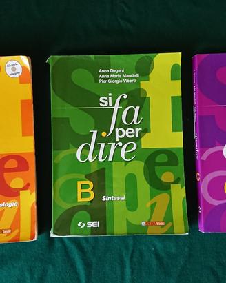 3 libri scuola SI FA PER DIRE