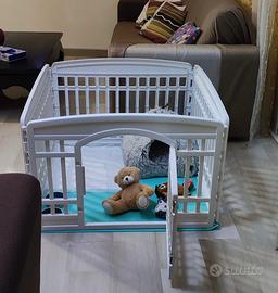 Recinto per cani da interno ed esterno