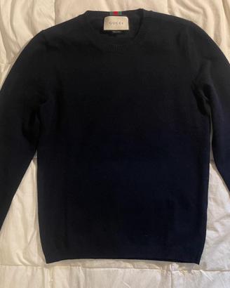Maglione Gucci in cashmere blu ragazzo 11 anni