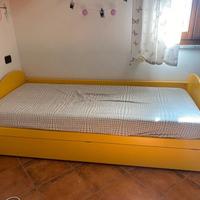 letto singolo con letto estraibile
