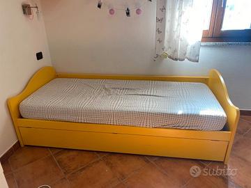 letto singolo con letto estraibile