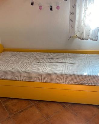 letto singolo con letto estraibile