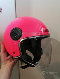 Casco moto jet LS2 SPHERE LUX ROSA