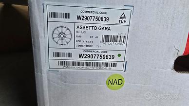Cerchione Sparco Assetto Gara 8x19 ET45 114.3x5