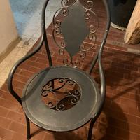 Sedia in ferro battuto vintage