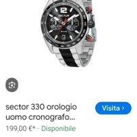 orologio Sector uomo cronografo quarzo nuovo 