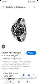 orologio Sector uomo cronografo quarzo nuovo 