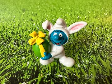 Puffo Smurf Coniglio Pasquale con la Uovo Schleich