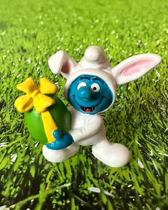 Puffo Smurf Coniglio Pasquale con la Uovo Schleich