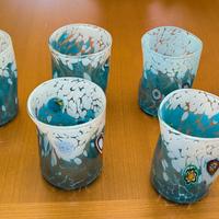 6 Bicchieri in vetro di Murano 