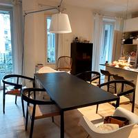 Tavolo da pranzo o sala riunioni legno rovere nero