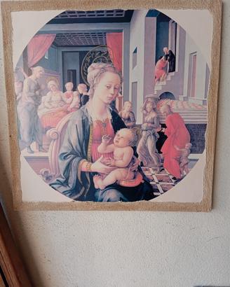 bella stampa con Madonna e Gesù bambino 