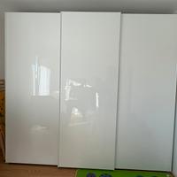 Armadio 3 ante scorrevoli bianco lucido