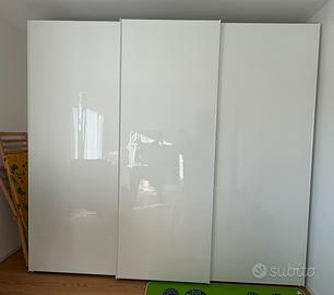 Armadio 3 ante scorrevoli bianco lucido