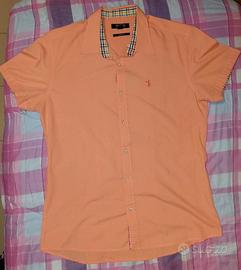 Camicia nuova da uomo arancione, taglia L.