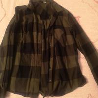 CAMICIA VERDE A QUADRI