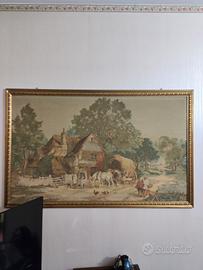 Arazzo da parete con cornice XX secolo