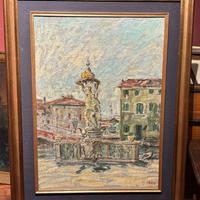 Dipinto  ad olio su tela “ Desenzano"    A.G Firmo